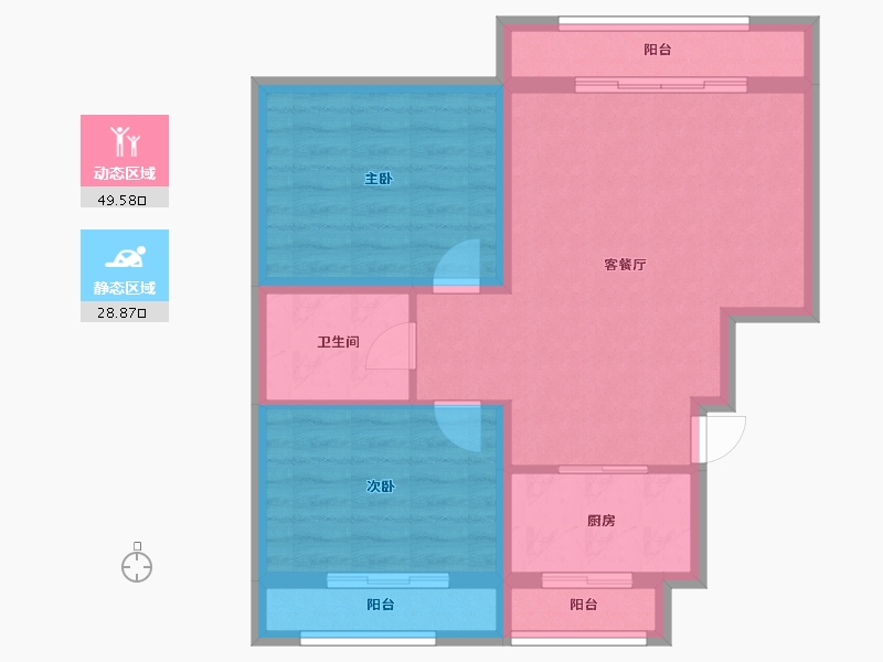 山东省-烟台市-福禄山庄-71.79-户型库-动静分区