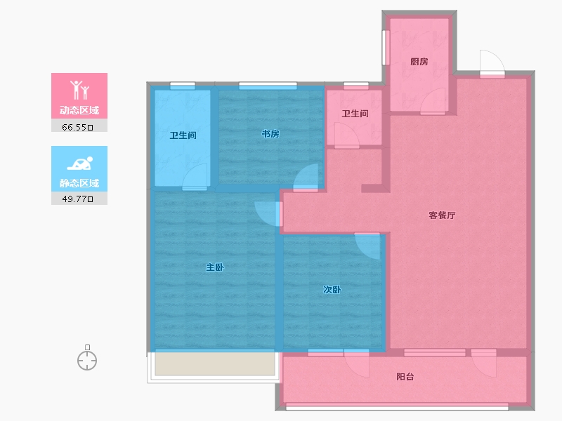 山东省-济宁市-龙城坤园-104.00-户型库-动静分区