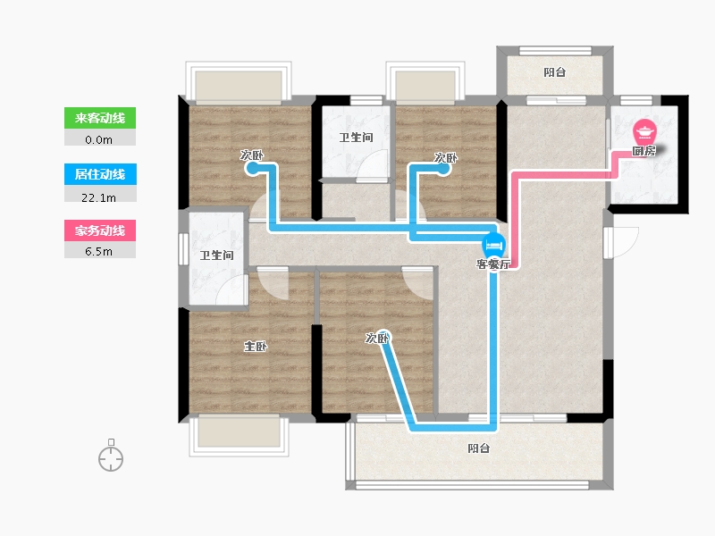 福建省-泉州市-菁华右文府-92.80-户型库-动静线