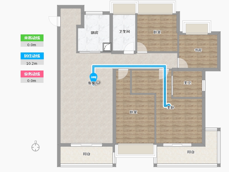 江苏省-苏州市-湖西银座-118.60-户型库-动静线