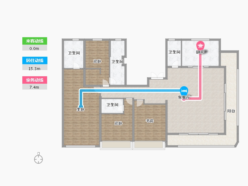 浙江省-绍兴市-元垄望品-217.79-户型库-动静线