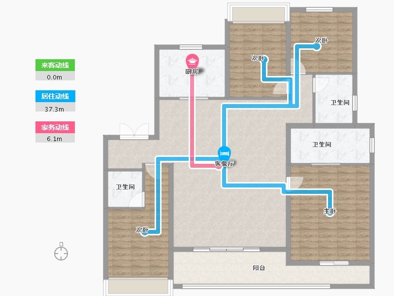 浙江省-绍兴市-元垄望品-149.67-户型库-动静线