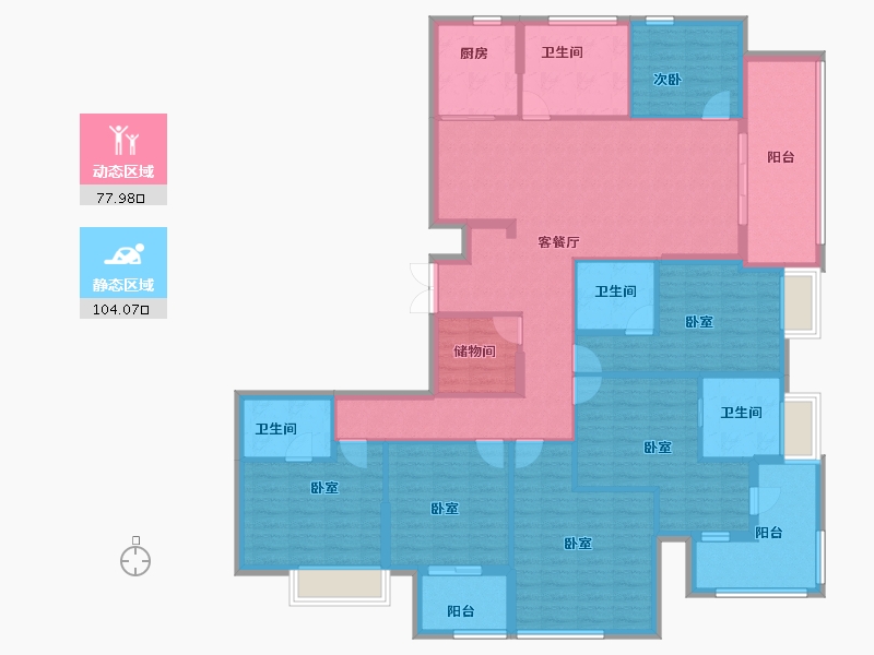 福建省-福州市-大东海天樾-164.00-户型库-动静分区