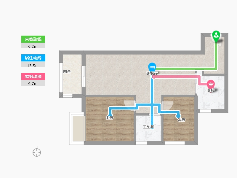 福建省-福州市-凯佳江南江南里-52.00-户型库-动静线