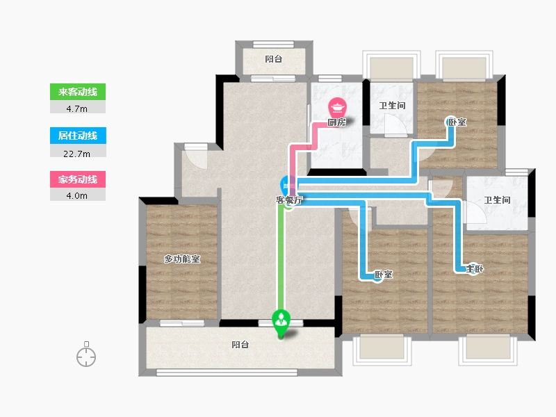 江苏省-南通市-师山壹品-103.20-户型库-动静线