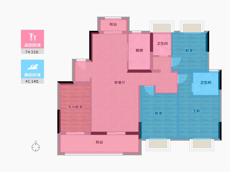 江苏省-南通市-师山壹品-103.20-户型库-动静分区