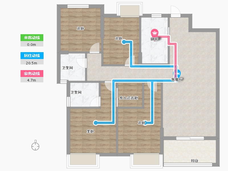 福建省-福州市-凯佳江南江南里-100.00-户型库-动静线