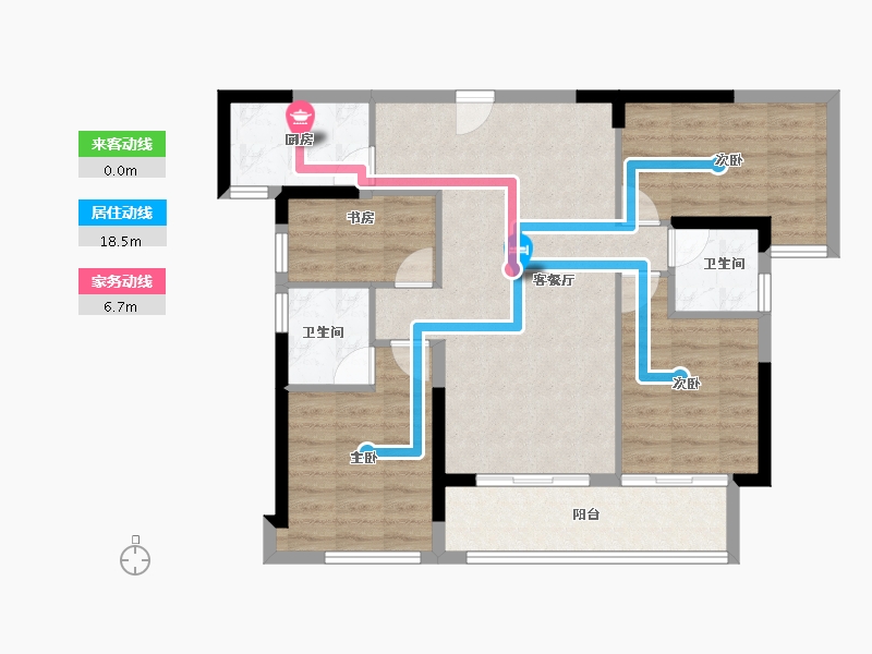 福建省-泉州市-华创和璟园-84.80-户型库-动静线