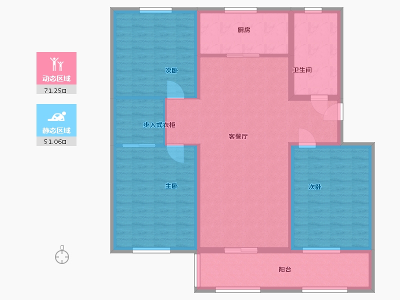 山东省-潍坊市-马官文馨居-110.00-户型库-动静分区