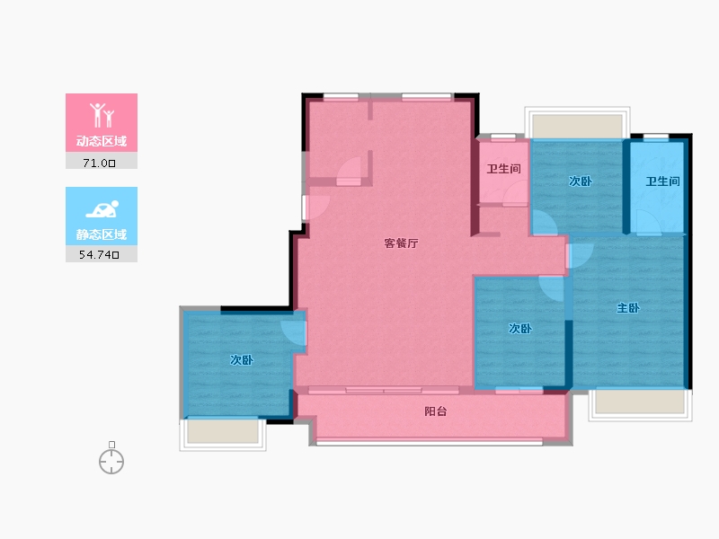 福建省-泉州市-保利莲花锦上-114.40-户型库-动静分区