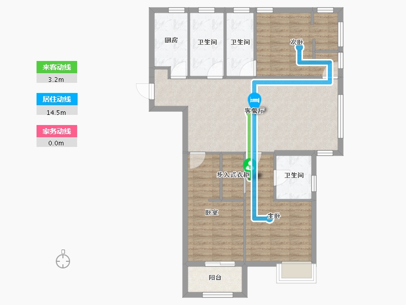 福建省-福州市-凯佳江南江南里-92.80-户型库-动静线