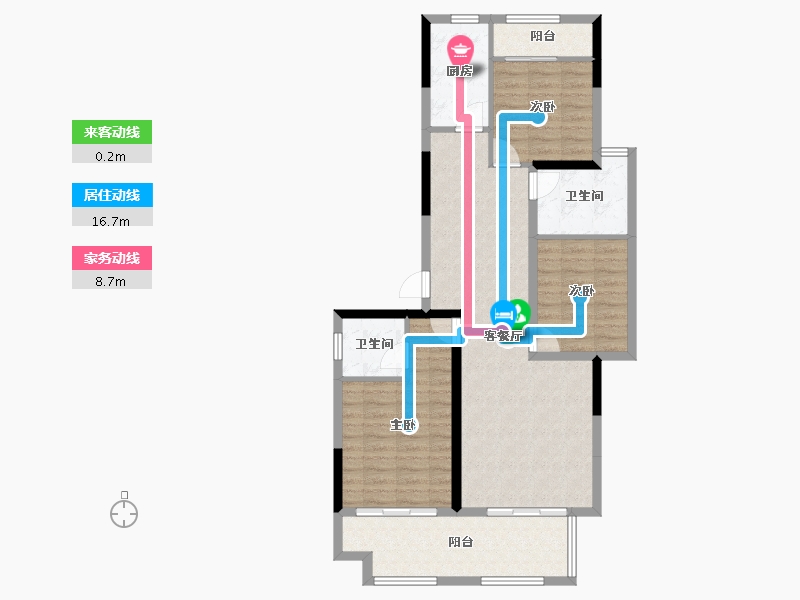 山东省-济南市-三庆明湖里-95.17-户型库-动静线