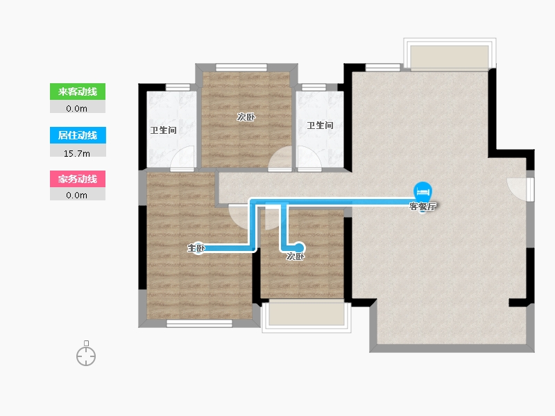 福建省-泉州市-保利莲花锦上-90.41-户型库-动静线