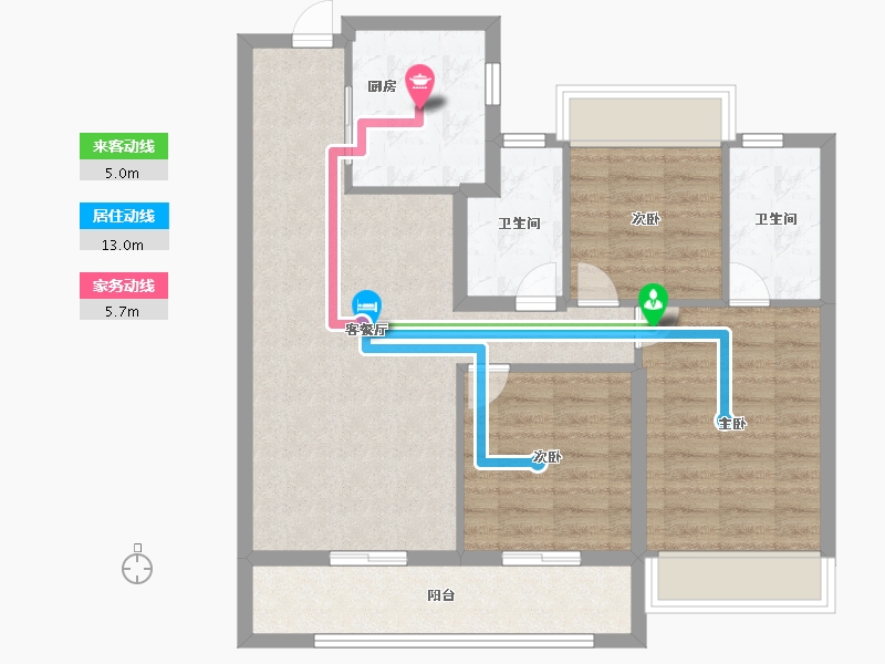 浙江省-绍兴市-锦上-82.40-户型库-动静线