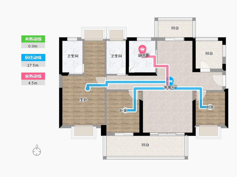 广东省-惠州市-隆生鹿江花园-101.15-户型库-动静线