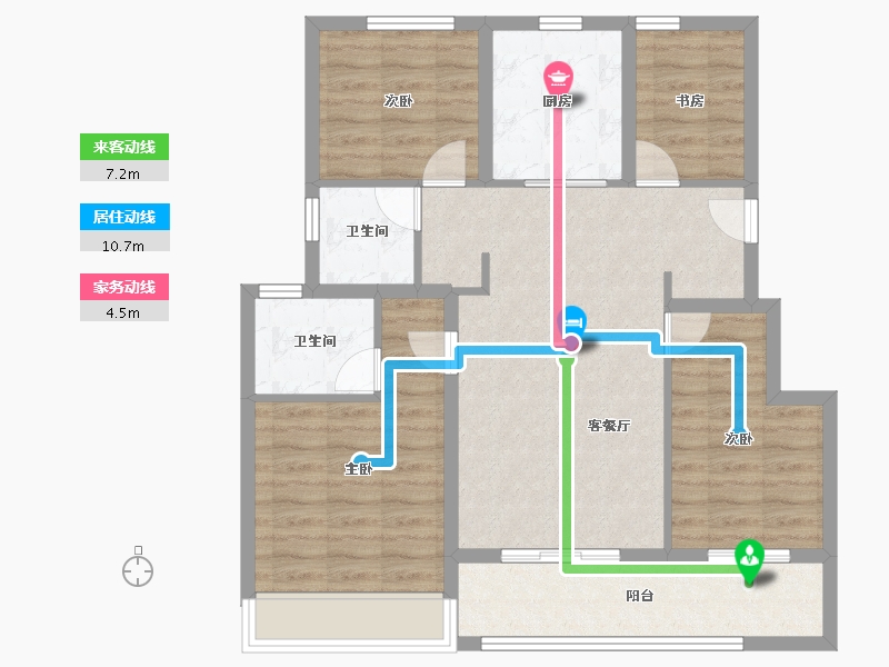 浙江省-绍兴市-金辉象屿观澜云庭-87.20-户型库-动静线