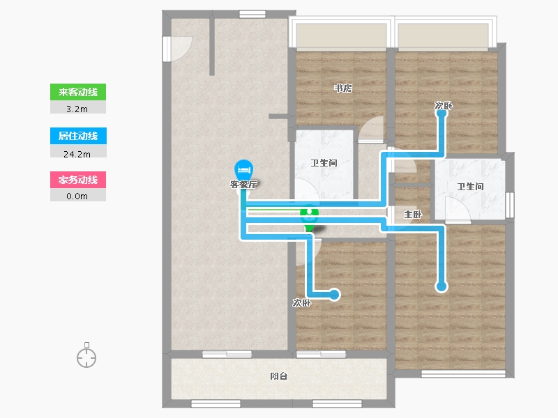 浙江省-绍兴市-湖珀隐秀府-100.57-户型库-动静线