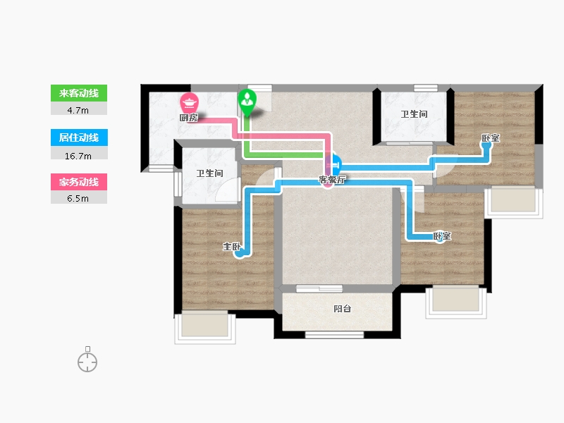 福建省-厦门市-中粮云玺壹号-72.00-户型库-动静线