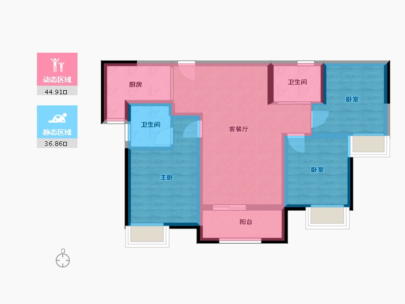 福建省-厦门市-中粮云玺壹号-72.00-户型库-动静分区