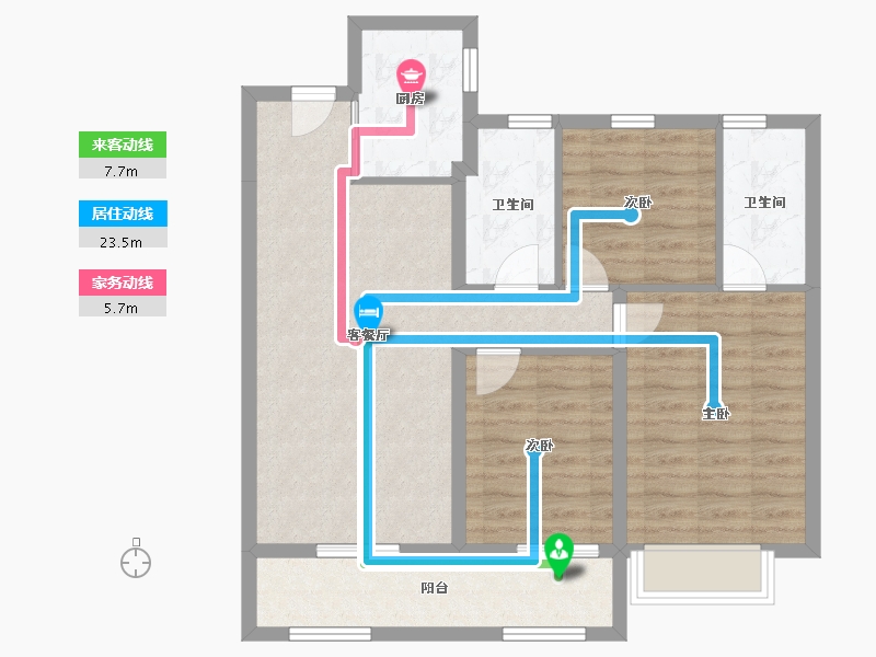 浙江省-绍兴市-湖珀隐秀府-84.17-户型库-动静线