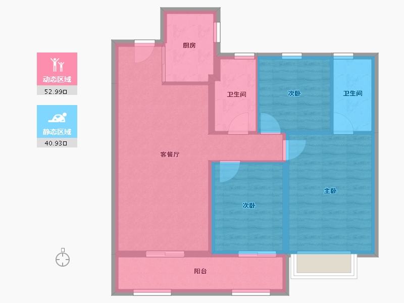 浙江省-绍兴市-湖珀隐秀府-84.17-户型库-动静分区