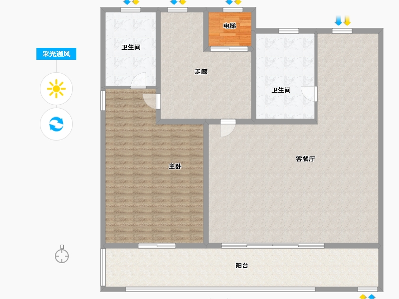 浙江省-绍兴市-万达建设春和璟明-179.58-户型库-采光通风