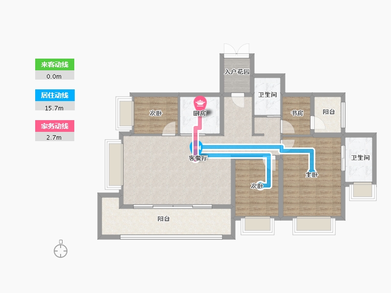 广东省-珠海市-华发广场（II期）横琴湾-101.61-户型库-动静线