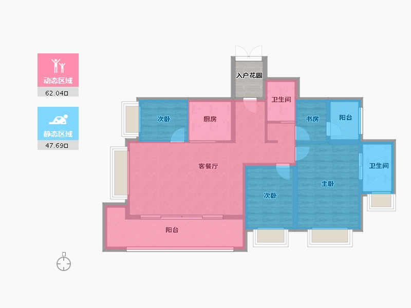 广东省-珠海市-华发广场（II期）横琴湾-101.61-户型库-动静分区