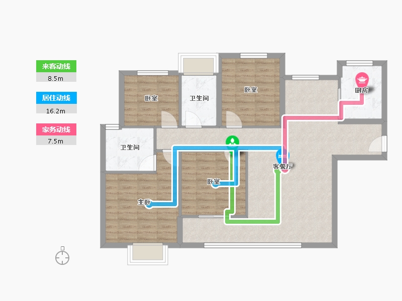 福建省-厦门市-联发保利臻樾-96.13-户型库-动静线