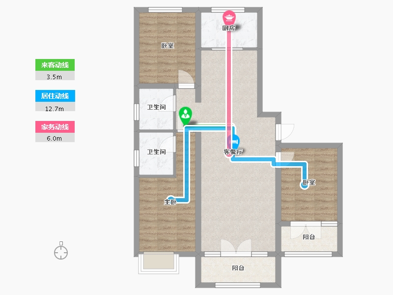 河北省-张家口市-盛奥利嘉-108.00-户型库-动静线