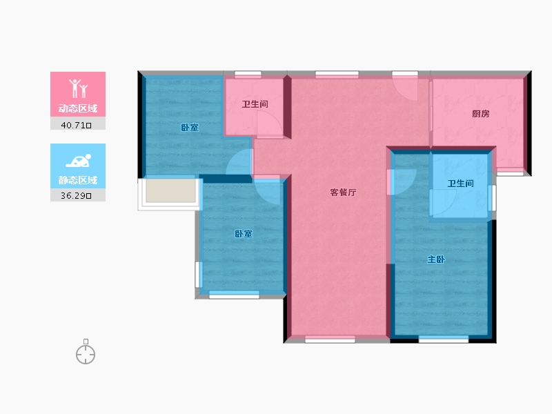 福建省-厦门市-翔安后村TOD·璞安-68.00-户型库-动静分区