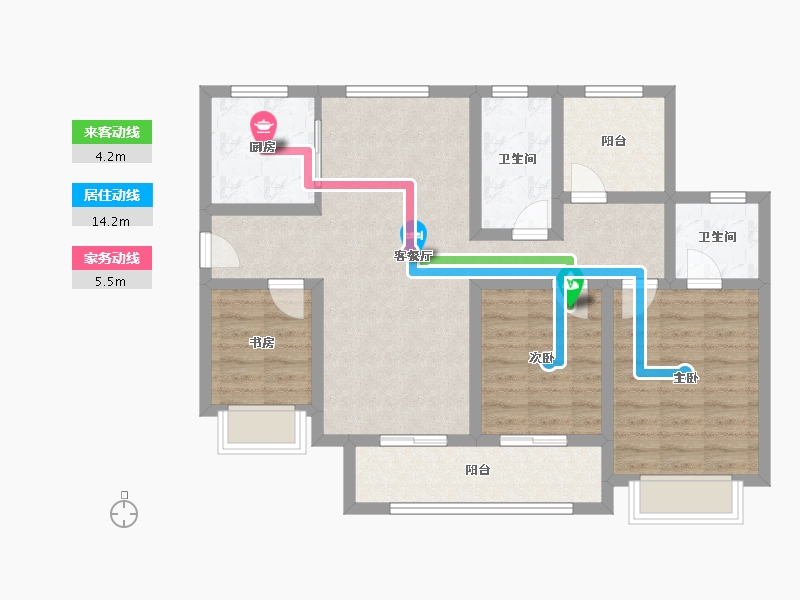 广东省-珠海市-方直西岸-88.00-户型库-动静线