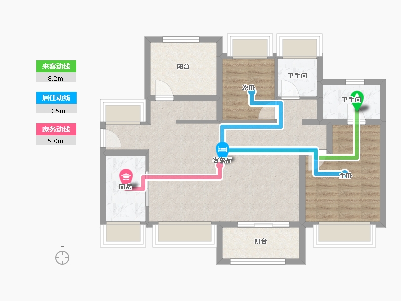 广东省-珠海市-方直西岸-76.01-户型库-动静线