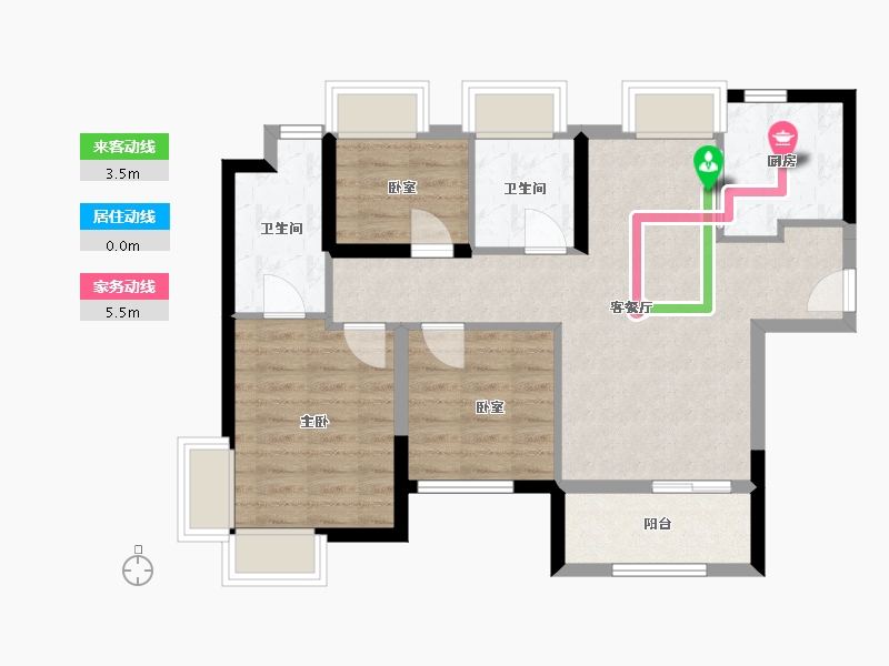 福建省-厦门市-中粮云玺壹号-74.30-户型库-动静线