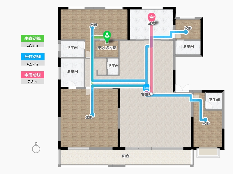 陕西省-榆林市-德通·银州府-232.00-户型库-动静线