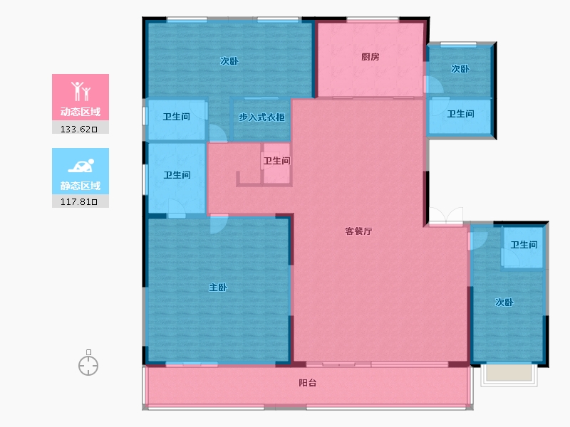 陕西省-榆林市-德通·银州府-232.00-户型库-动静分区