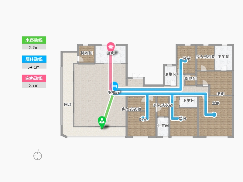 浙江省-绍兴市-元垄望品-262.30-户型库-动静线