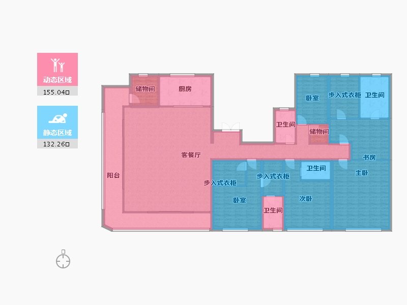 浙江省-绍兴市-元垄望品-262.30-户型库-动静分区