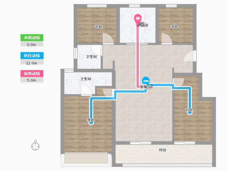 浙江省-绍兴市-金辉象屿观澜云庭-102.40-户型库-动静线