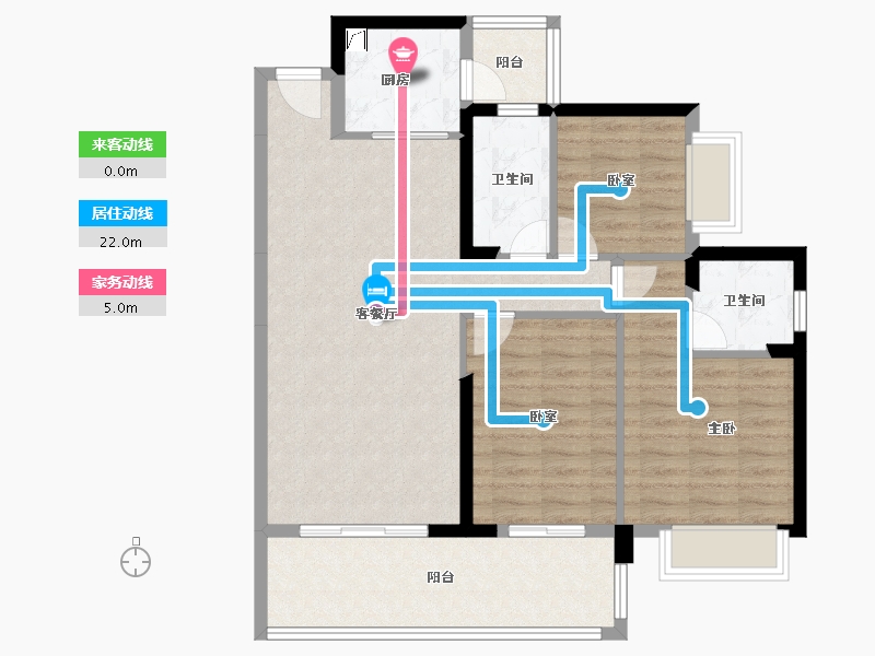 广东省-惠州市-隆生鹿江花园-91.97-户型库-动静线