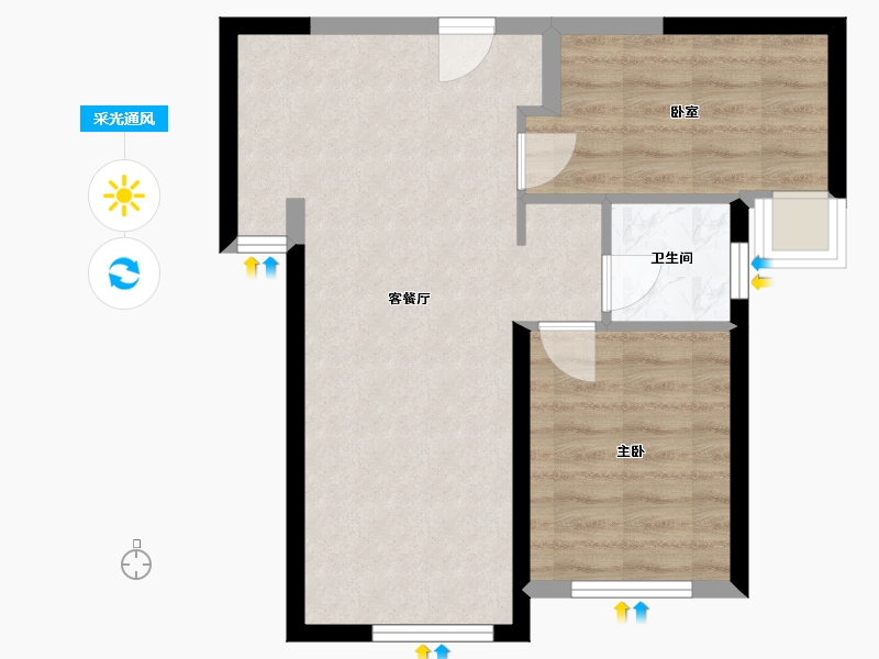 福建省-厦门市-翔安后村TOD·璞安-51.30-户型库-采光通风