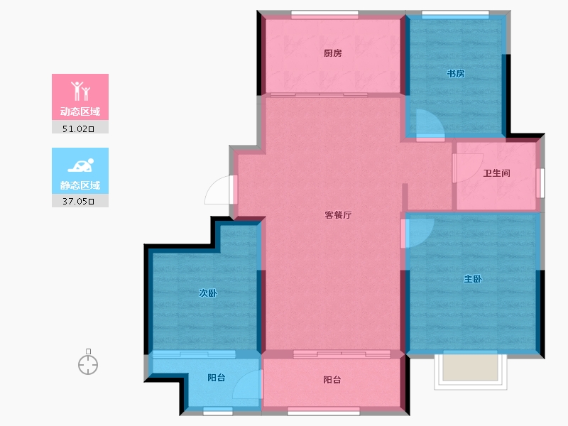 山东省-济南市-市中国岳城-79.01-户型库-动静分区