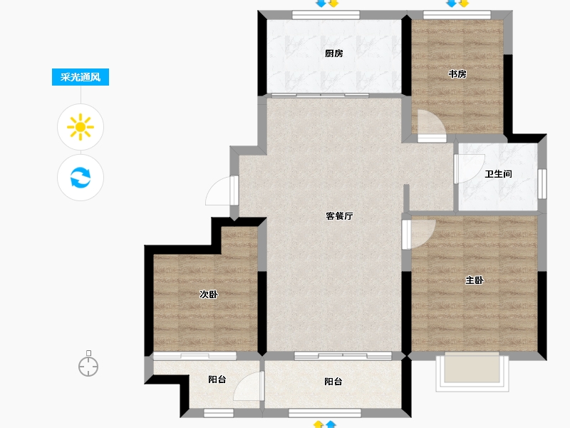 山东省-济南市-市中国岳城-79.01-户型库-采光通风