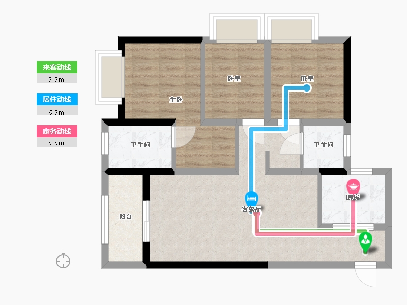 云南省-昆明市-吾悦华府-80.00-户型库-动静线