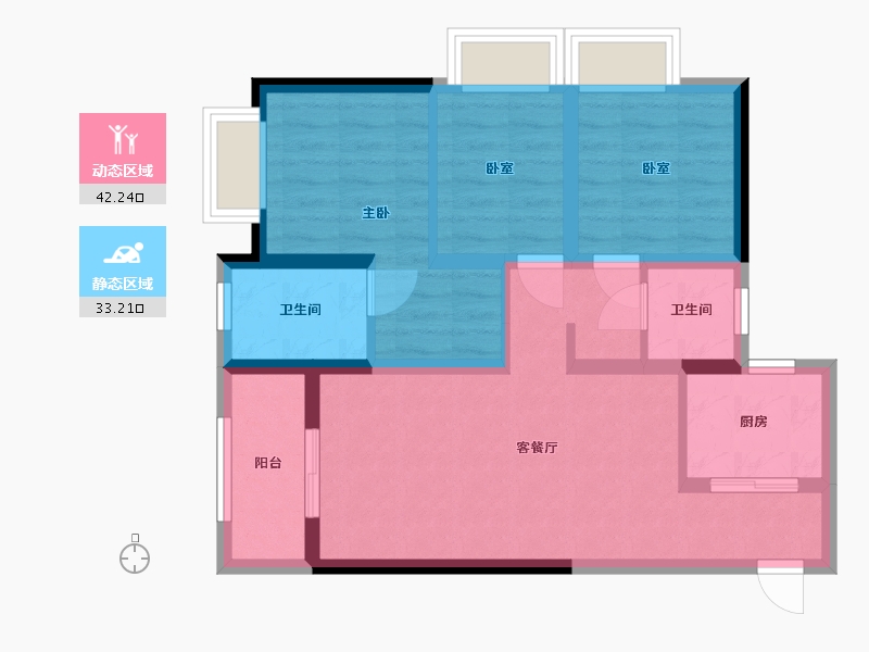 云南省-昆明市-吾悦华府-80.00-户型库-动静分区