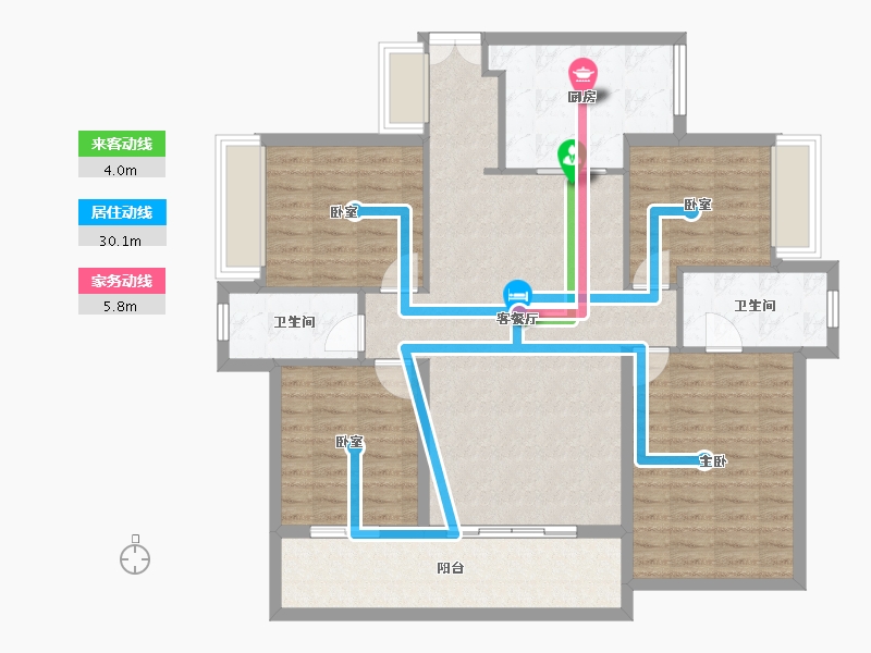 广东省-东莞市-华润置地中心·润府-116.41-户型库-动静线