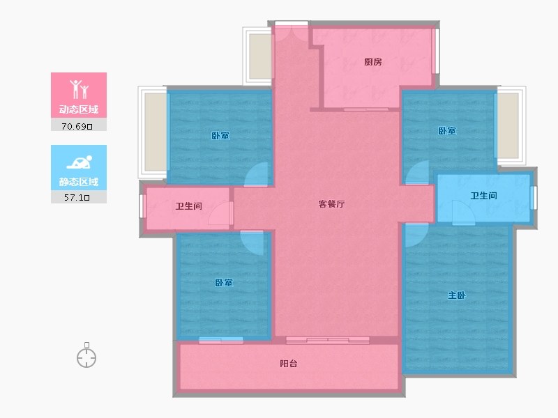 广东省-东莞市-华润置地中心·润府-116.41-户型库-动静分区