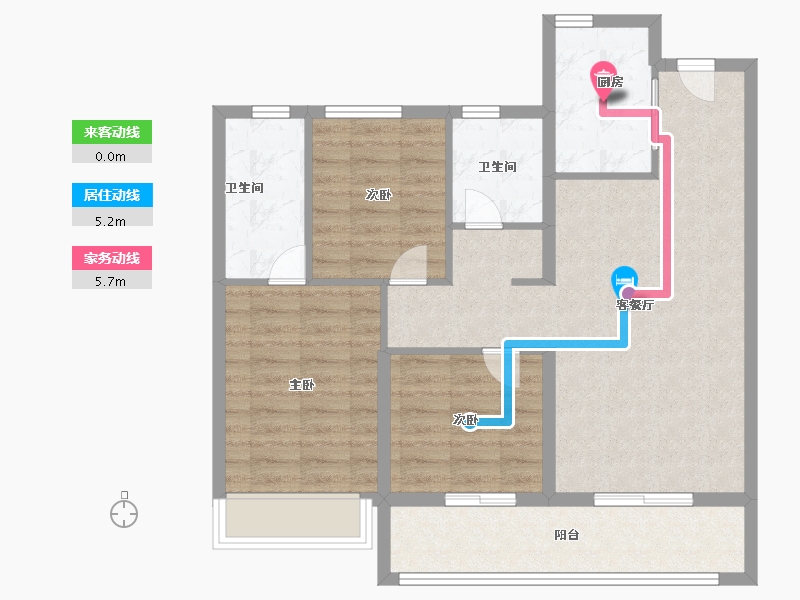 浙江省-绍兴市-金辉象屿观澜云庭-84.00-户型库-动静线