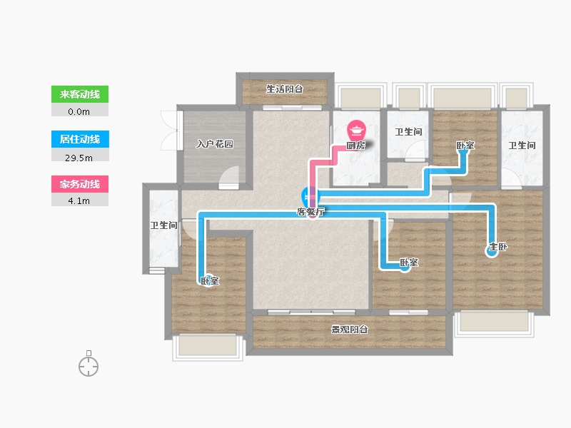 广东省-东莞市-华侨城天鹅堡-118.75-户型库-动静线