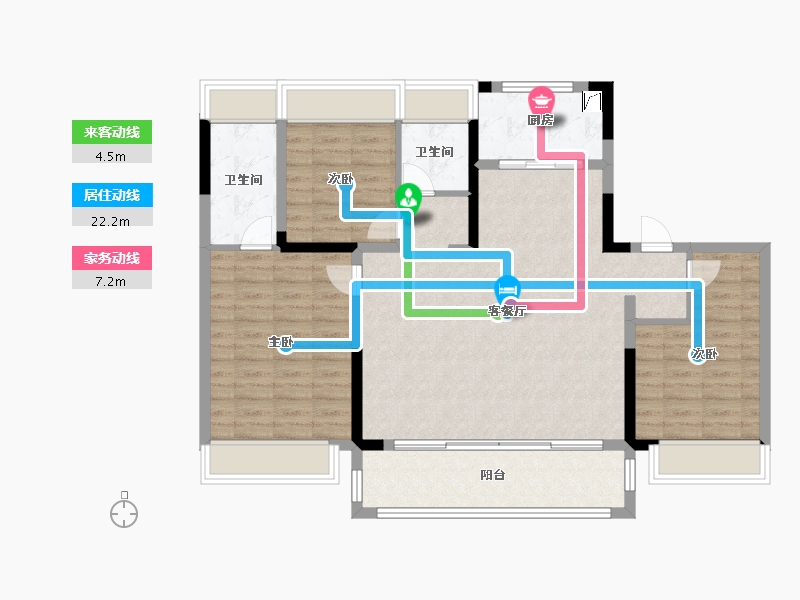 江苏省-苏州市-中建虹溪璟庭-104.01-户型库-动静线